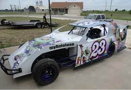 Introducing The 23 Myautoloancom Toy Story Modified Dirt Track Car Dirt Track Cars Dirt Track Dirt Track Racing