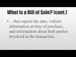 Both parties should present government identification and should be copied or photo taken (with a phone) to verify their signature. How To Write A Bill Of Sale Youtube