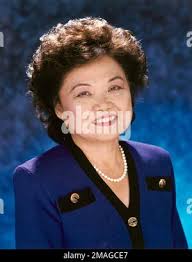 Patsy Mink. Portrait of the Hawaiian attorney and politician, Patsy Matsu  Mink (née Takemoto; 1927-2002), c. 1994. Mink was the first woman of color  elected to congress Stock Photo