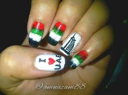 Uae National Day Nail Art Uae National Day Qatar National Day Nails