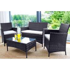 The uk's largest rattan garden furniture retailer. 4pc Rattan Garden Furniture Set Black Luxury Leather Beds Beds Co Uk The Bed Out Rattan Furniture Set Patio Furniture Sets Rattan Garden Furniture Sets