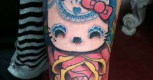 Another skull and some guts on her. Hello Kitty Skull Tattoo Art At Repinned Net