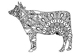 Get your christmas designs off to a great start with our library of over 200 free holiday fonts totally free christmas design resources to help create the perfect holiday including clip art, backgrounds. Cow Mandala Line Art Style Svg Cut File By Creative Fabrica Crafts Creative Fabrica