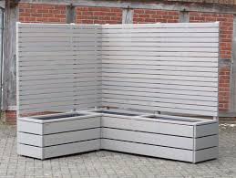 Pflanzkasten Holz Ecke Mit Sichtschutz Transparent Geolt Grau Pflanzkasten Holz Pflanzkasten Sichtschutz Holz