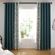 Contemporary Green Splicing Curtain Leaf Pattern Curtain Living Room Bedroom Study Fabric One Panel Pattern Curtains Living Room Curtains Living Room Living Room Decor Curtains