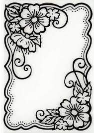 Hot Off The Press Embossing Folder Flower Corners Cartoes Artesanais Tapetes Emborrachados Pirografia