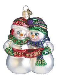 15% off with code makeitunique. Snowmen Best Friends Glass Ornament 24008