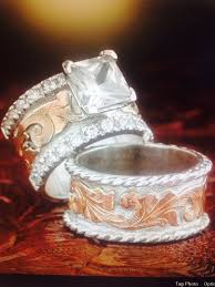 Western Wedding Set Fanning Jewelry Western Wedding Rings Jewelry Wedding Rings Womens Engagement Rings