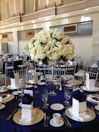 Floral Design Event Design Angie Zimmerman Designs Blue Wedding Centerpieces Blue Gold Wedding Navy Blue And Gold Wedding