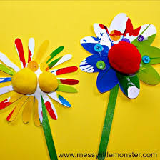 Painting with flowers for toddlers. Flower Painting Ideas For Kids Messy Little Monster