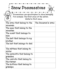 Snowmanpossessivesandpoem Jpg 1 236 1 600 Pixels Possessive Nouns Worksheets Possessive Nouns Nouns Worksheet
