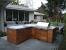 Wood Tile Outdoor Kitchen