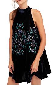 Free People Jill S Sequin Swing Dress So Adorable And Also Available In Red Perfect For This Holiday S Velvet Swing Dress Sequin Swing Dress Night Out Dress