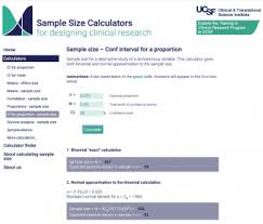 Improved Sample Size Calculator Website And New Calculators For Your Research Clinical Translational Science Institute