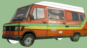 Large Preview Of 3d Model Of Mercedes 207 D Mercedes Camper Mercedes Diy Camper