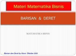 Deret ukur (deret geometri) c. Ppt Barisan Deret Powerpoint Presentation Free Download Id 3824157