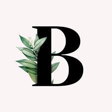 Download Premium Vector Of Botanical Capital Letter B Vector 584847 Letter B Lettering Alphabet Fonts B Letter Design