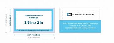 Guide To Business Card Sizes Standards Coastal Creative