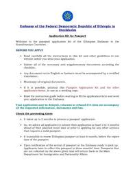 $120 for 32 pages passport;$220 for 64 pages passport. Embassy Of The Federal Democratic Republic Of Ethiopia In Free Download Pdf