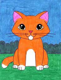 The nose looks like an inverted triangle and the mouth looks like the number 3. How To Draw A Kitten Art Projects For Kids
