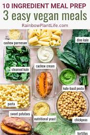 Vegan Meal Prep 10 Ingredients 3 Easy Vegan Meals Rainbow Plant Life Recipe Vegan Meal Prep Vegan Recipes Easy Vegan Meal Plans