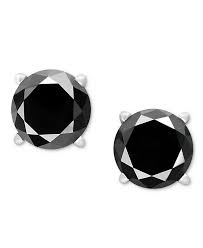 Add some sparkle to your ears with our diamond stud earrings. Macy S Black Diamond Stud Earrings 1 Ct T W 14k White Or Yellow Gold Reviews Earrings Jewelry Watches Macy S