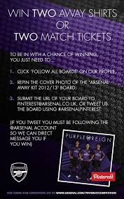 Enter To Win Two Away Shirts Or Two Home Match Tickets Arsenal Match Tickets Life