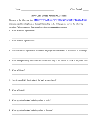 Meiosis involves the creation of cells that are not genetically identical where, as. How Cells Divide Worksheets