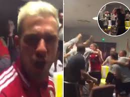 Wales players celebrate Iceland goal