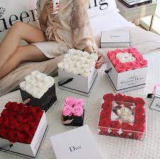 Eternal Fleur Preserved Roses In A Box The Four Season Rose Flower Box Gift Rose Gift Diy Roses
