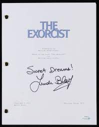 Check spelling or type a new query. Linda Blair Signed The Exorcist Full Movie Script Inscribed Sweet Dreams Acoa Hologram Pristine Auction