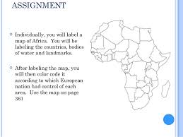 Worksheet 7:1 imperialism map assignment directions: The Age Of Imperialism The Scramble For Africa