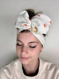 Cream Headband With Handmade Flowers