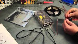 How To Install Flexible Light Strip Connect Flex Led Strip Lights To Power Supply Youtube