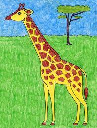 The left horn should have no bottom, the right should be connected to the right by a curved line. How To Draw A Giraffe Easy Art Projects For Kids