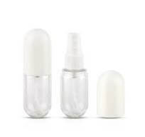 40ml Customer logo Round PET Spray Bottle Color Capsule Shaped Cosmetic  Plastic Packaging for Lotion Essential Oil Face Cream