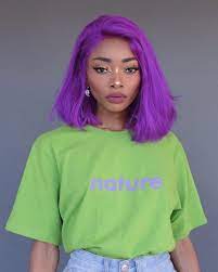 Nyane Nyane Lebajoa Bob Hair Wig Temper Amber Haircut Beauty Temperbeauty Temperhair Purple Daredevil Violet Curly Hair Styles Wig Hairstyles Hair Inspiration
