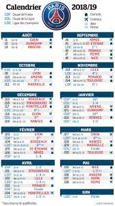 Le psg reçoit le fc barcelone pour le huitième de finale retour de la ligue des champions. Le Calendrier De La Saison Du Psg A Imprimer Le Parisien