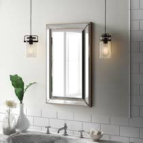 The cabinet door features a beveled mirror and opens to reveal a mirrored cabinet within, with three adjustable glass shelves. Medicine Cabinets Up To 60 Off Through 08 10