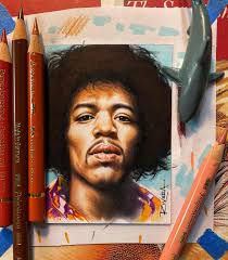 New sketch card commission of the one and only, Jimi Hendrix 😊🎸