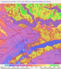 Map of city and beaches, just outside the bus stop. Elevation Of Augustow Poland Elevation Map Topography Contour