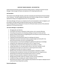 If you have an accounting background and are interested in procedures like tax management and budget preparation, we'd like to meet you. Assistant Finance Manager Job Description Printable Pdf Download