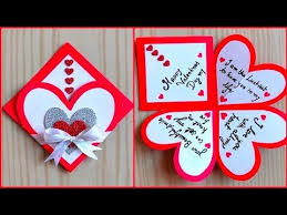 Download Easy And Beautiful Card For Valentines Day Valentines Day Card Making Very Easy Birthday Card Craft Valentine Cards Handmade Valentines Day Cards Handmade