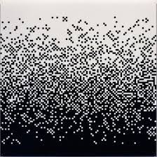 Pixel Fades 2 Artist Jacob Sikker Remin Painting New Media Cubism Graphical Minimali Pixel Pattern Fillet Crochet Patterns Fair Isle Knitting Patterns