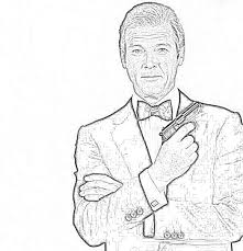 Select from premium adult coloring images of the highest quality. James Bond Colouring Pages