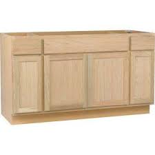 Assembled 60x34 5x24 In Sink Base Kitchen Cabinet In Unfinished Oak Also Available Unfinished Kitchen Cabinets Home Depot Kitchen Discount Kitchen Cabinets