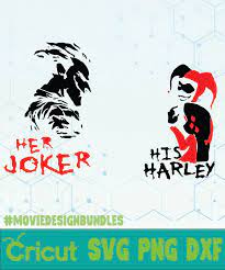 Harley quinn batman graphics svg dxf eps png cdr ai pdf. Her Joker His Harley Joker And Harley Quinn Logo Tv Show Svg Png Dxf Movie Design Bundles