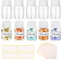 Amazon.com: TOVINANNA 10Pcs Pill Bottles with Blank Labels ...
