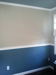 The fourth bedroom has a chair rail with wainscoting under it. We Want To Add Panel Moulding Below The Chair Rail
