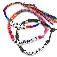 Have you ever wished that you could add your friend's name to a friendship bracelet? Personalised Girls Boys Friendship Bracelet Make Any Name Choice Letter Rainbow Ebay